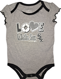 Chicago White Sox MLB Girl's 3 Piece Bodysuit Creeper Set 12 Months