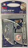 New York Yankees MLB 11 Piece Stationery Set Note Pads Pencil Eraser Folder