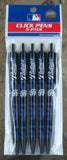MLB Team Click Pens - 5 pack - San Diego Padres Black Ink Official Licensed