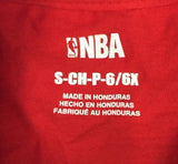 Chicago Bulls Basketball NBA Girl's T-Shirt Short Sleeve Red Small 6/6X