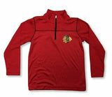 Chicago Blackhawks 1/4 Zip Youth Boy's Pullover Jacket X-Small 4/5
