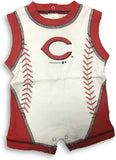 Cincinnati Reds MLB Logo Baseball Seam Design Boy's Baby Romper  CHOOSE SIZE