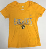 Milwaukee Brewers MLB Women's  V-Neck T-Shirt Choose Size