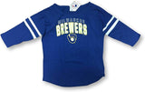 Milwaukee Brewers Scoop Neck 3/4 Sleeve Women's T-Shirt Small 4/6
