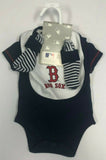 Boston Red Sox Baby Boy's Bodysuit Booties Bib 3 Piece Set CHOOSE SIZE