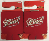 Kasey Kahne #9 Budweiser NASCAR Red Collapsible Can Cooler SET OF 2