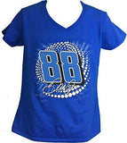 Dale Earnhardt Jr. #88 Ladies V Neck Double Sided T-Shirt Choose Size
