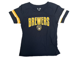 Milwaukee Brewers MLB Women's Round Neck Short Sleeve T-Shirt Medium 8/10