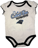 Carolina Panthers NFL 3 Piece Girl's Creeper Set 3/6 Months