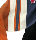 GIII Denver Broncos Men's Full Zip Suede Leather Jacket NWT