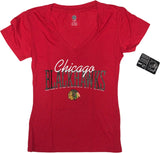 Chicago Blackhawks Women's V-Neck T-Shirt Red
