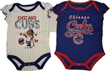 Chicago Cubs MLB Girls 2 Piece Bodysuit Creeper Set 0/3 Months Cubs Logo Frills