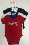 Washington Nationals 3-Pack Boy's Bodysuit Creeper Set CHOOSE SIZE