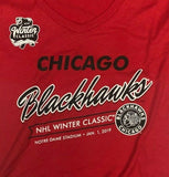 Chicago Blackhawks NHL Women's 2019 Winter Classic T-Shirt Red Small