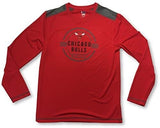 Chicago Bulls NBA Men's Long Sleeve Dry Fabric T-Shirt Red LARGE