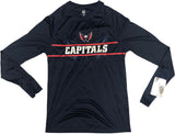 Washington Capitals Men's Dry Active Long Sleeve T-Shirt Small Blue