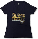 Knights Apparel Buffalo Sabres Women's V-Neck T-Shirt - Medium 8/10