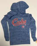 Chicago Cubs MLB Lightweight Hooded Women’s Long Sleeve Shirt XS 0/2