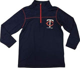 MLB Minnesota Twins Boy's Youth 1/4 Zip Pullover Sweatshirt X-SMALL 4/5
