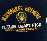 Milwaukee Brewers Boys Future Draft Pick Baby Newborn Body Suit Navy