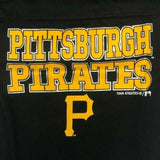 Pittsburgh Pirates Boy's Short Sleeve Jersey Stripe T-Shirt Black Large 10/12