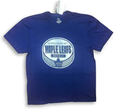 Toronto Maple Leafs NHL Distressed Puck Logo Blue Adult T-Shirt LARGE