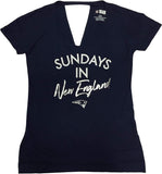 New England Patriots Women's Open Back Sundays in New England Scoop Neck Shirt