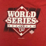 Washington Nationals World Series Women's V-Neck Short Sleeve T-Shirt Red Large