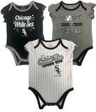 Chicago White Sox Girls Three Piece Bodysuit Set  0/3 Months