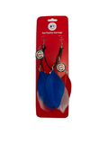 Chicago Cubs MLB Dangle Fan Feather Earrings Team Colors