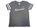 Milwaukee Brewers MLB Baseball Women's V-Notch Shirt MEDIUM 8/10