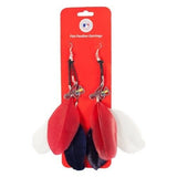 Atlanta Braves MLB Dangle Fan Feather Earrings Team Colors