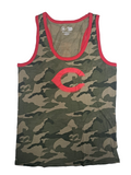Cincinnati Reds MLB Women's Camo Ringer Tank Top Small