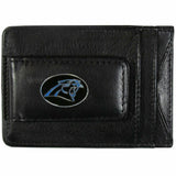 Carolina Panthers Fine Leather Money Clip Card & Cash Holder NFL