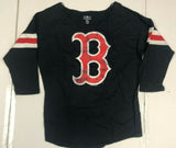 Red Sox Women's 3/4 Sleeve Scoop VARSITY Neck T-Shirt MEDIUM 8/10