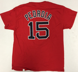 Dustin Pedroia #15 Boston Red Sox 2-Sided Boy's T-Shirt Large 14/16