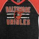 MLB Baltimore Orioles Youth Girls Black V-Neck Jersery