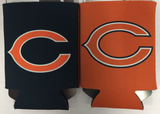 Chicago Bears IL NFL Collapsible Can Cooler SET OF 2
