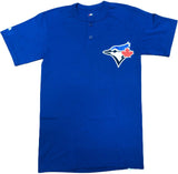 Majestic Toronto Blue Jays Men's Two Button Jersey Shirt Small Blue
