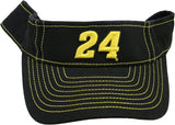 Jeff Gordon #24 NASCAR Adjustable Reverse Stitch Visor Black