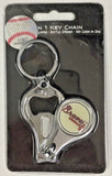 Atlanta Braves MLB 3-IN-1 Keychain, Nail Clipper, Bottle Opener