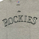Majestic Colorado Rockies Boy's Short Sleeve T-Shirt Gray XL