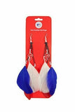 Philadelphia Phillies MLB Dangle Fan Feather Earrings Team Colors