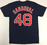 Pablo Sandoval #48 Boston Red Sox Name Number Men's Navy T-Shirt Medium