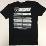 Las Vegas Raiders NFL Men's 2019 Schedule 2-Sided Crew Neck T-Shirt NEW