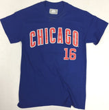 Patrick Wisdon #16 Chicago Cubs MLB Name Number 2-Sided Mens T-Shirt CHOOSE SIZE