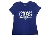 MLB Chicago Cubs Sparkle Youth Girls V-Neck Blue XL 14/16