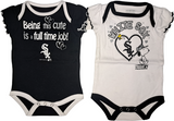 Chicago White Sox MLB Girls 2 Piece Bodysuit Creeper Set 0/3 Months Frills