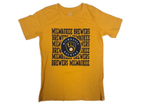Milwaukee Brewers MLB Boy's Youth Logo Crew Neck T-Shirt Large 12/14