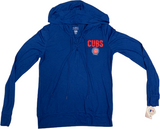 Chicago Cubs MLB Lightweight Hooded Women’s Long Sleeve Shirt Small 4/6
